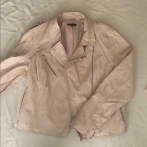 Baby Pink Leather Jacket